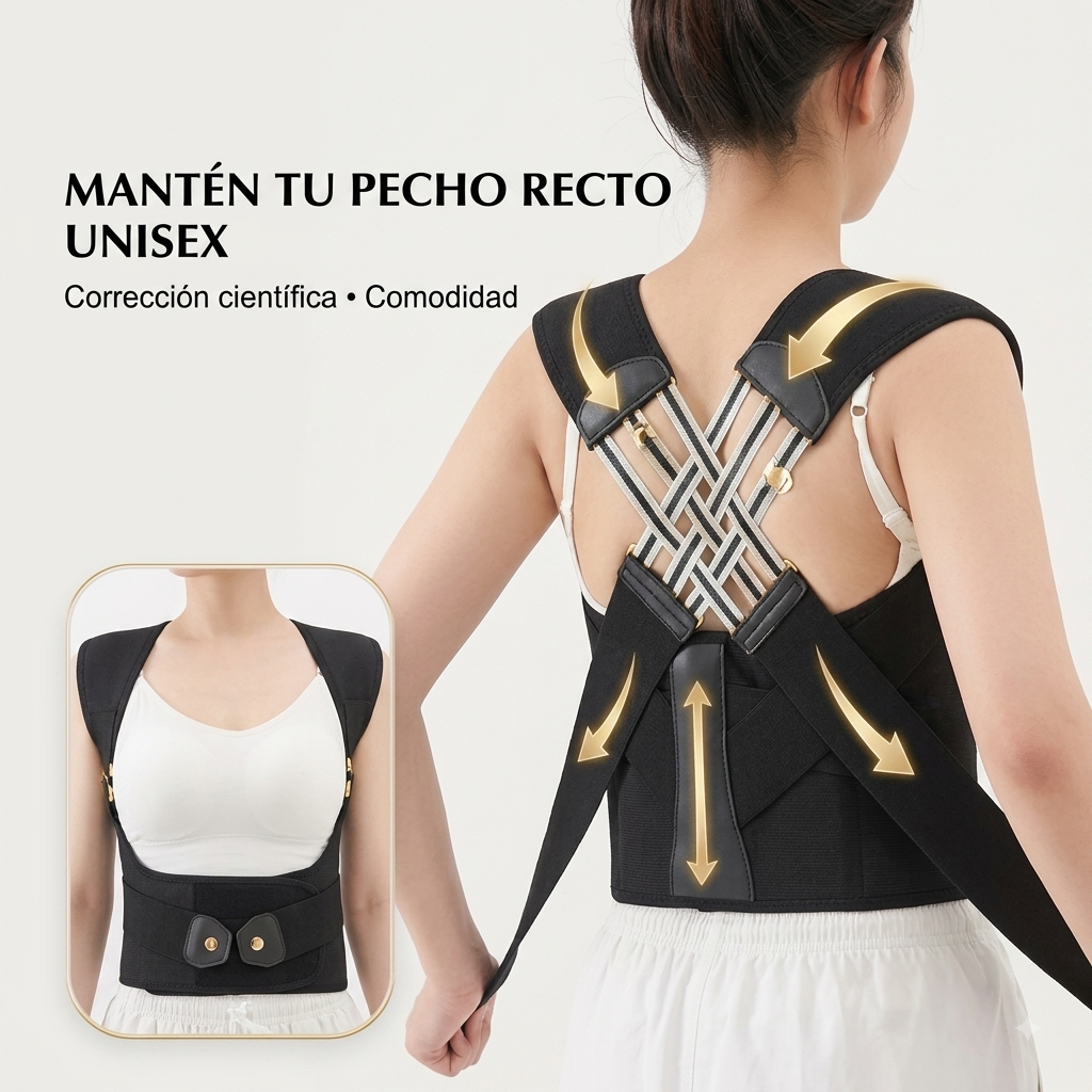 Corrector De Postura Ajustable - Soporte Lumbar Y De Espalda Para Hombre Y Mujer